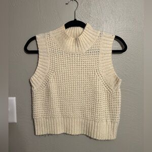 Cream sweater vest